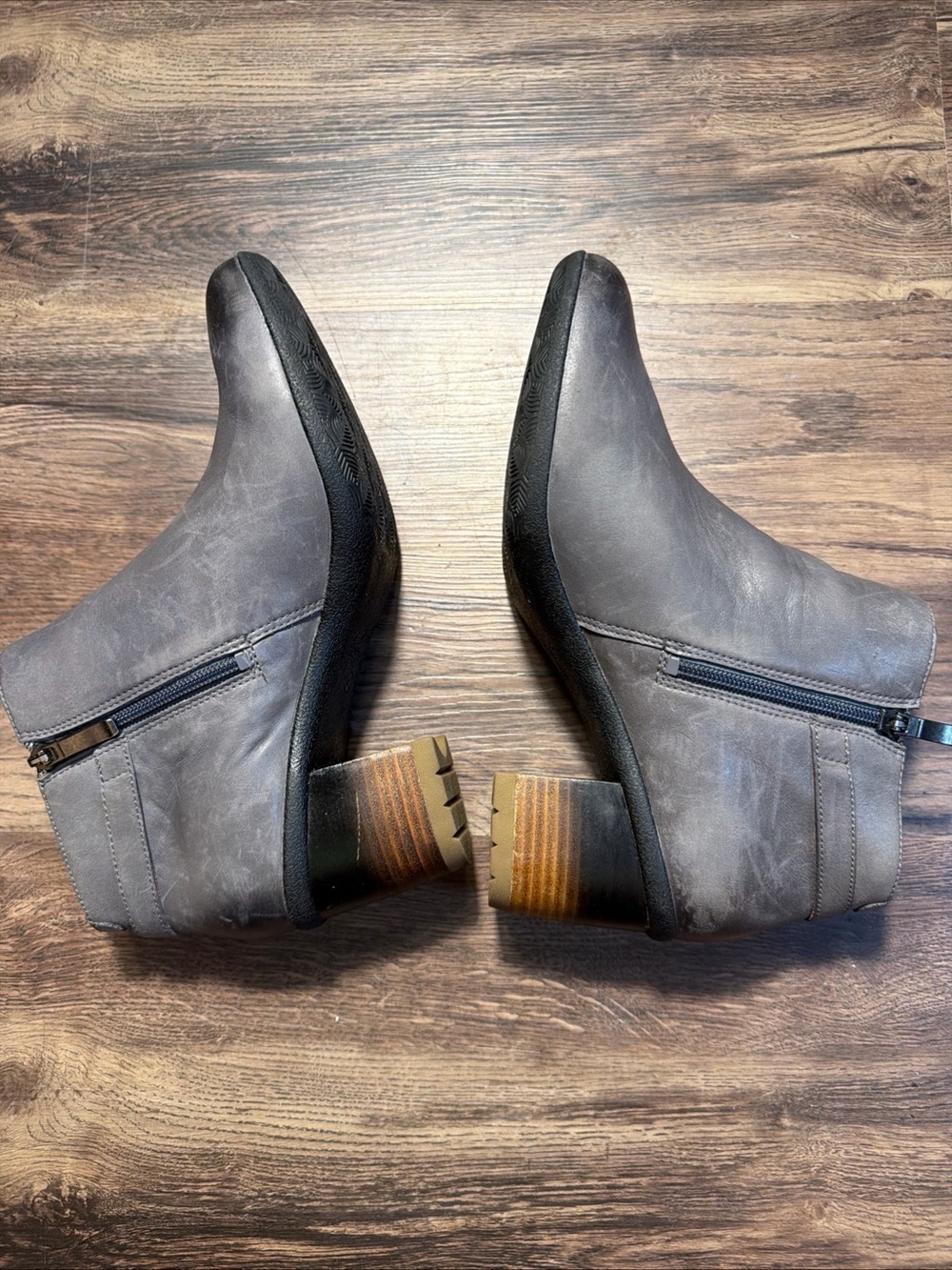 Dansko Perry Waterproof Ankle Boots Booties Shoes Womens Size 10 Gray Zip Up - Picture 4 of 10